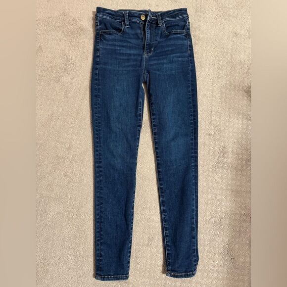 American Eagle Outfitters Dark Blue Skinny Jeans - Picture 1 of 4